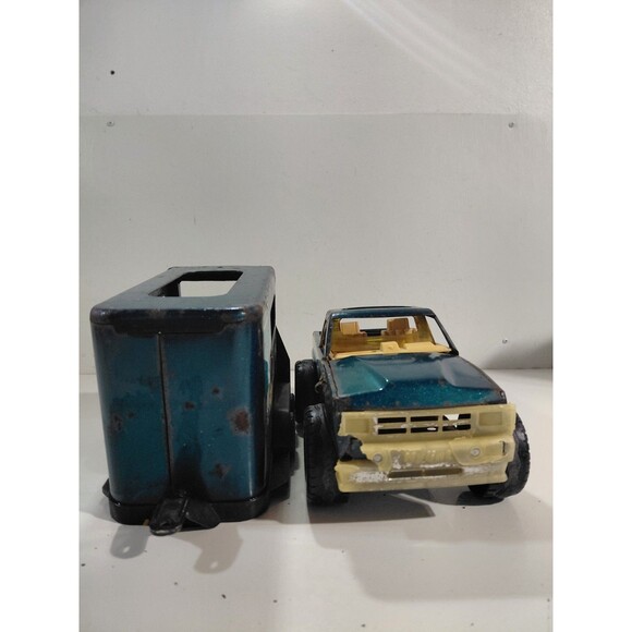 Nylint Pressed Steel Metal Plastic Quarter Horse Champion Pickup Truck & Trailer - Picture 5 of 9